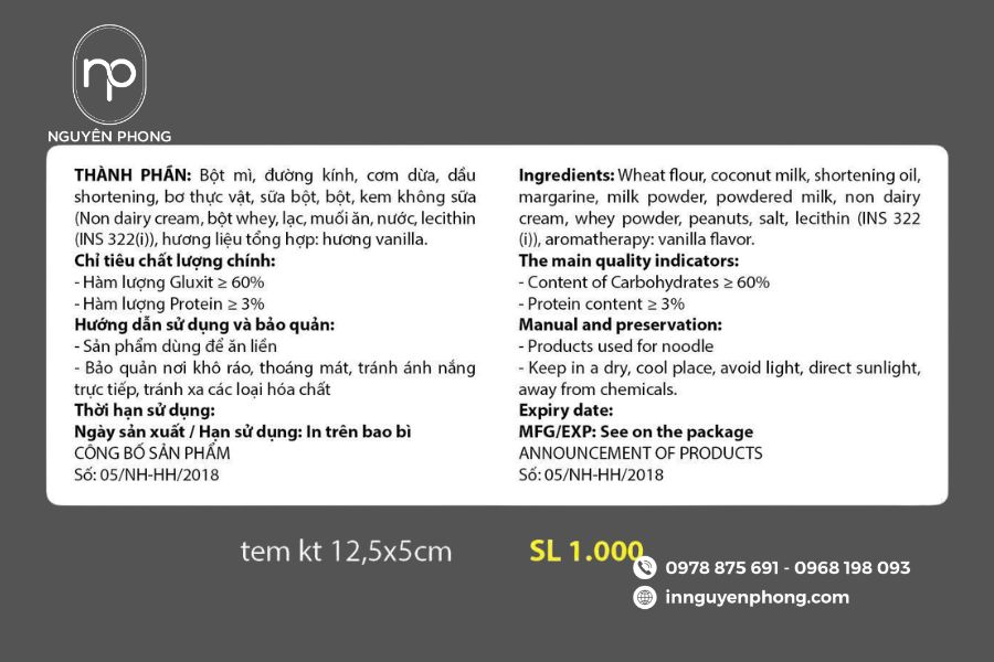 Mẫu thiết kế in tem dán bánh kẹo 